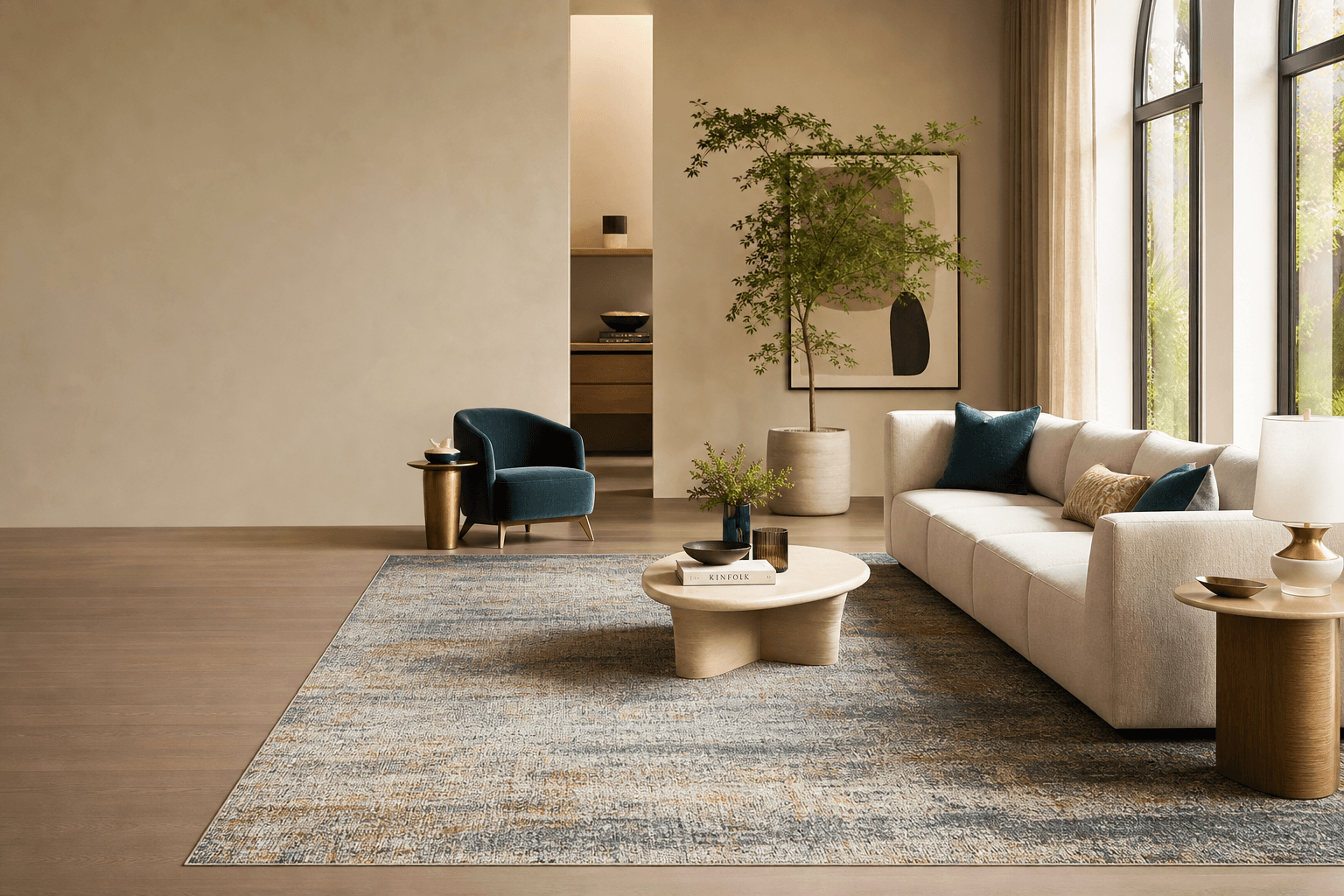 Refined living room with a premium carpet
